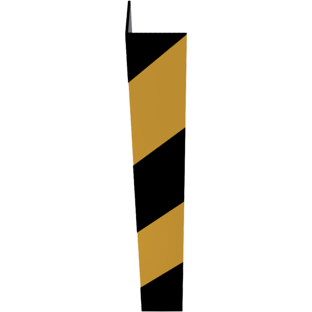 Crash guard angle | made of aluminium plate | indicating left | yellow / black